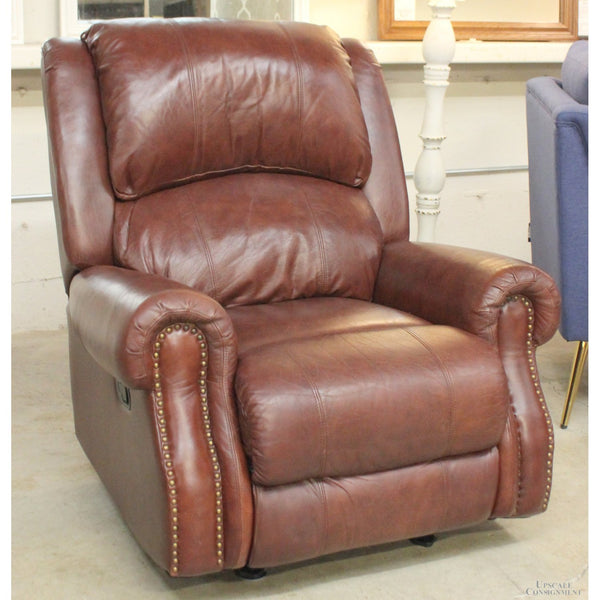 Brown Leather Rocking Recliner
