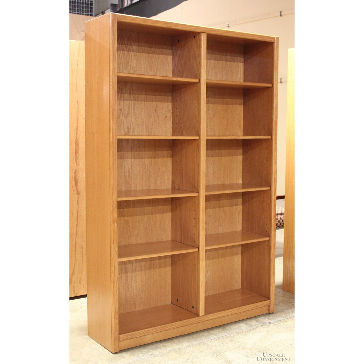 Oak Double Bookcase