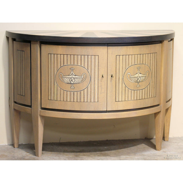 Neo-Classical Design Demilune Cabinet
