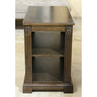 Walnut Inlaid Open Ended End Table