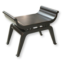 Asian Style Black Lacquer Bench