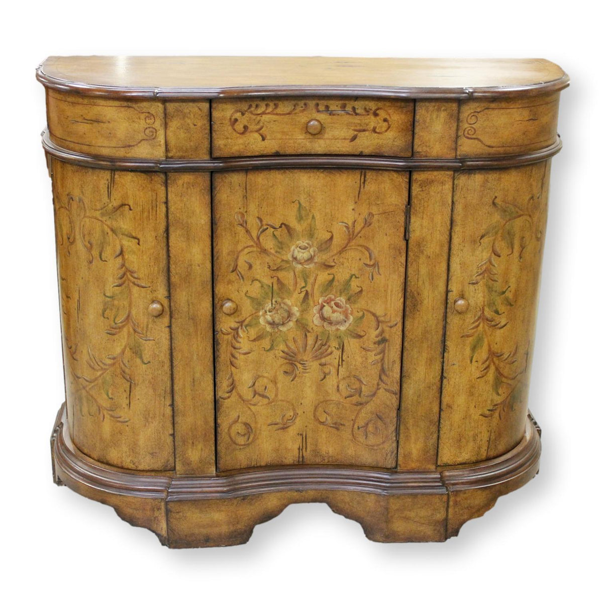 Handpainted Curved Cabinet