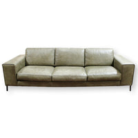 Dania Modern Green Leather Sofa