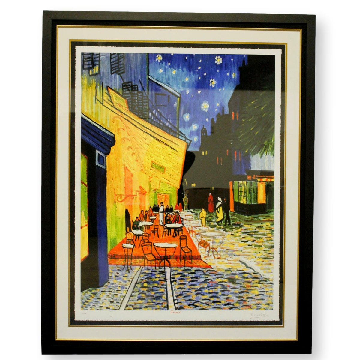 Gallery Framed Art Print 'Cafe Terrace at Night' By Van Gogh