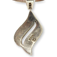 Don Lucas Sterling Silver Inlay Pendant with Coordinating Western Inlay Drop Earrings