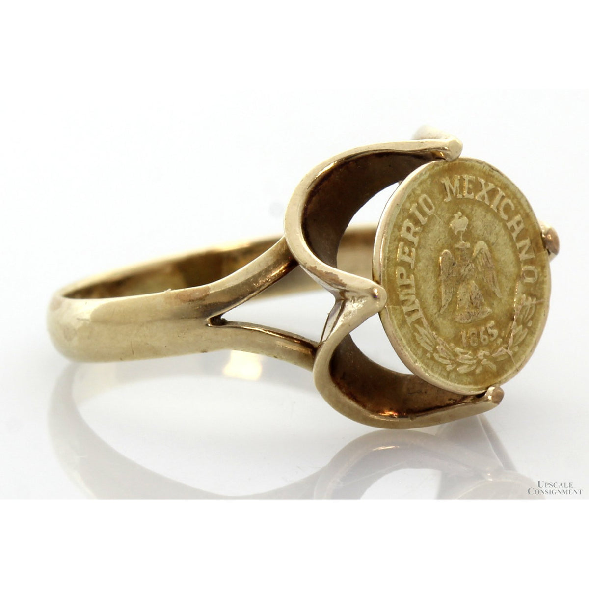 14K Yellow Gold Ring | Mexican Maximilian I Wedding Token
