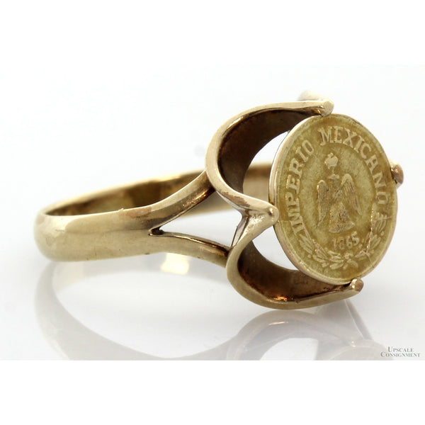 14K Yellow Gold Ring | Mexican Maximilian I Wedding Token