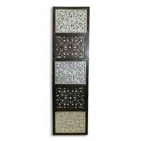 Carved Wooden Wall Panel w/Metallic Accents