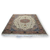 6' 2'' X 9' 8'' Tan Kashmir Tabriz Area Rug