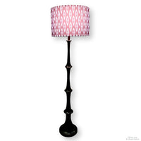 Floor Lamp w/Black & White Ikat Shade