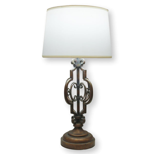 Quoizel 4-Sided Wrought Iron Table Lamp