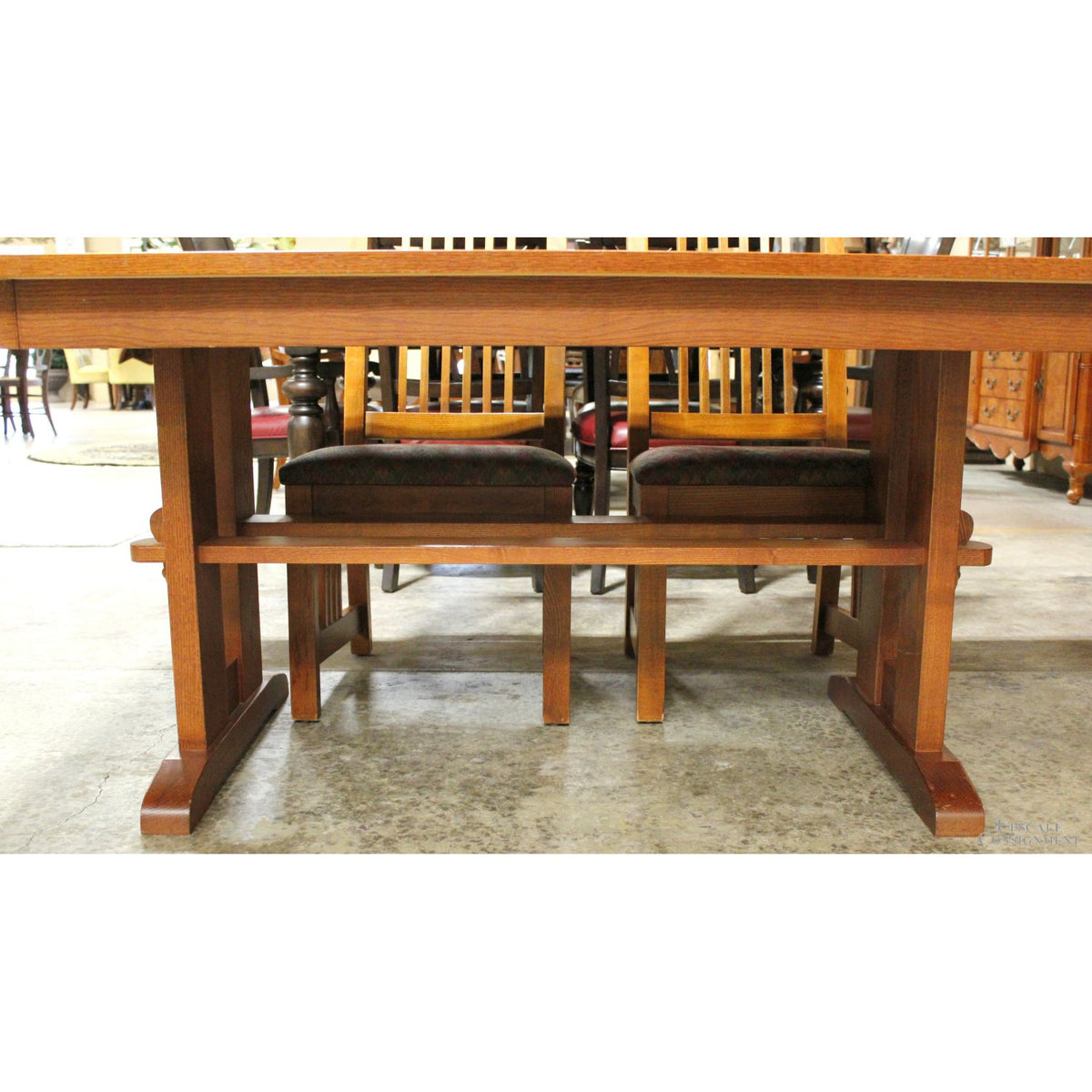 Bassett Mission Style Dining Table w/6 Chairs