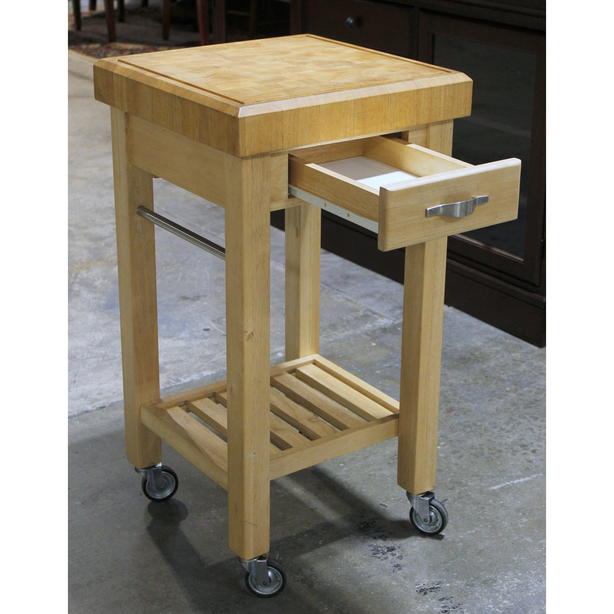 Butcher Block Kitchen Island on Casters