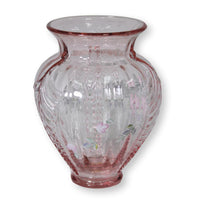 Fenton "Viola on Petal Pink" Vase