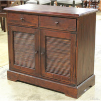 Mahogany Cabinet w/Reeded Doors