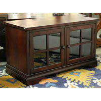 Cherry Media Stand w/Glass Doors