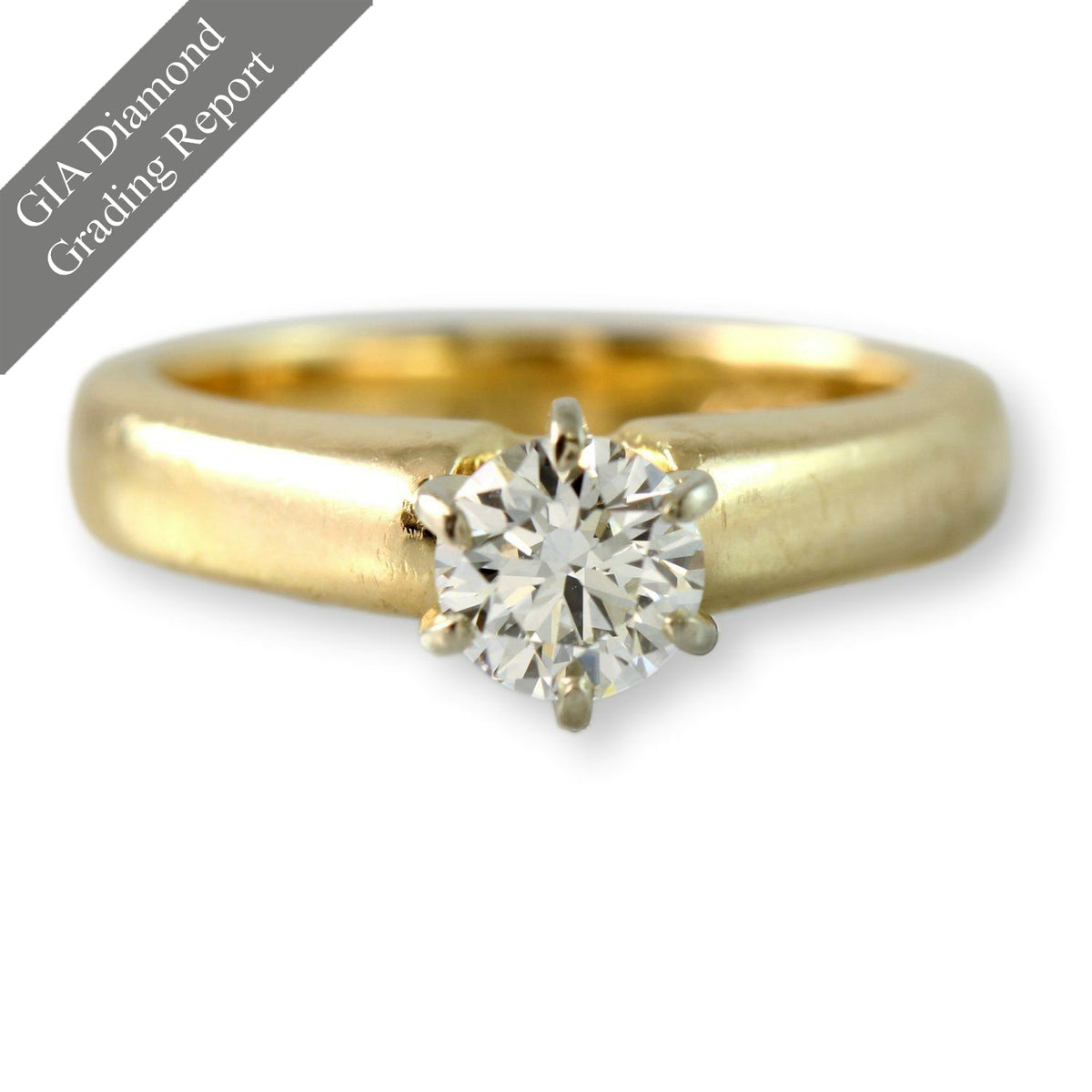 .50ct Diamond 14K Yellow Gold Engagement Ring - GIA Report