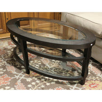 La-Z-Boy Oval Coffee Table w/Glass Top