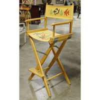 Yellow Aquatic Motif Director's Chair