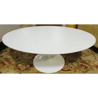 Knoll White 'Saarinen' Oval Coffee Table