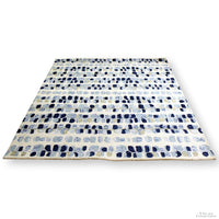 7' 9'' X 4' 10'' Handtufted Blue Pebble Pattern Area Rug