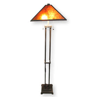 Bronze Tone Floor Lamp w/Mica Shade