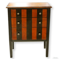 Pier 1 Striped 3 Drawer Chest of Drawers