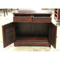 Mahogany Cabinet w/Reeded Doors
