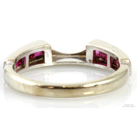 .65ctw Baguette Ruby 14K White Gold Enhancer Wrap Band