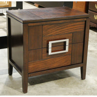 Magnussen Home "Carleton" 2 Drawer Inlaid Top Nightstand