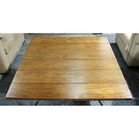 Jonathan Charles Square Wood & Iron Coffee Table