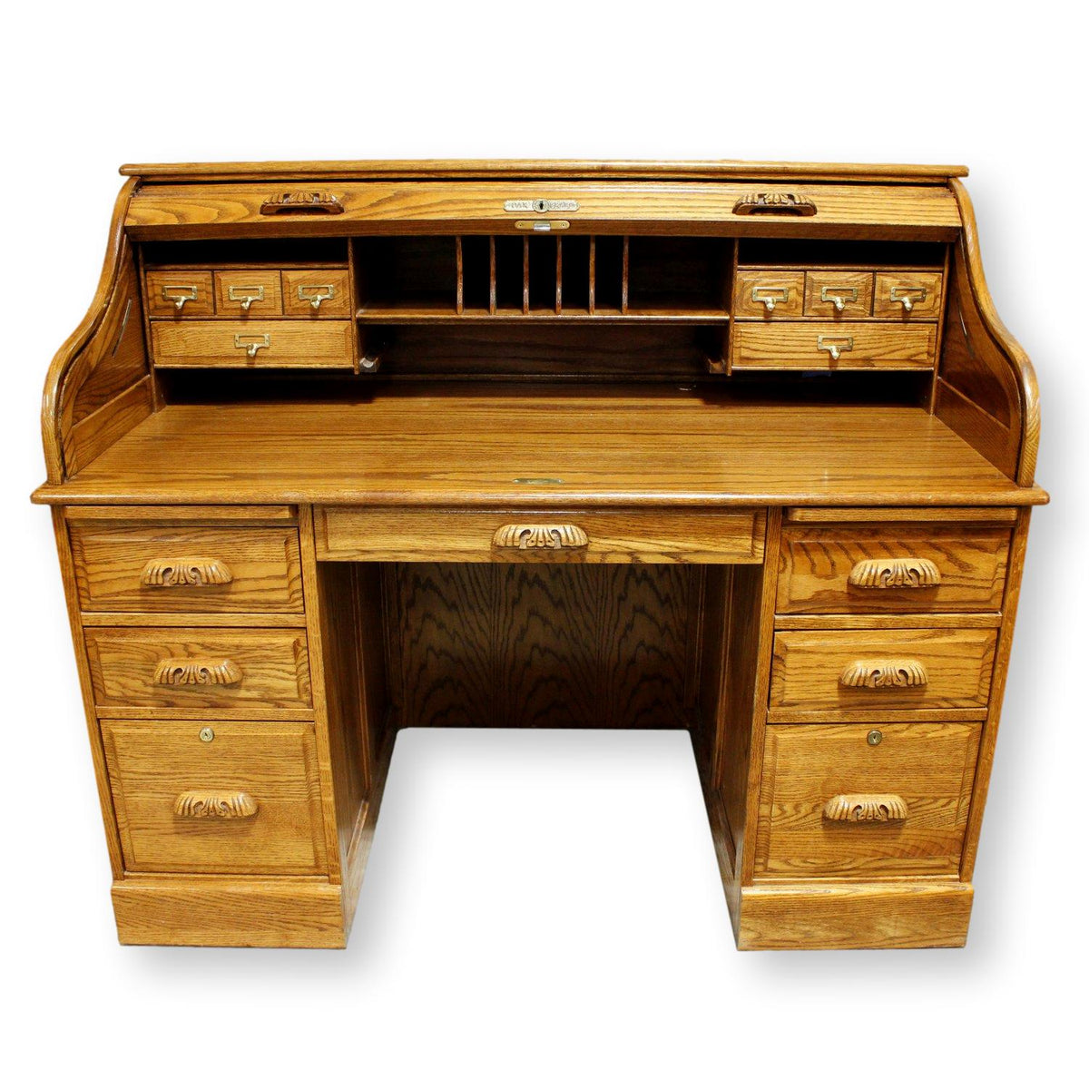 Oak Craft Roll Top Desk