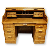 Oak Craft Roll Top Desk