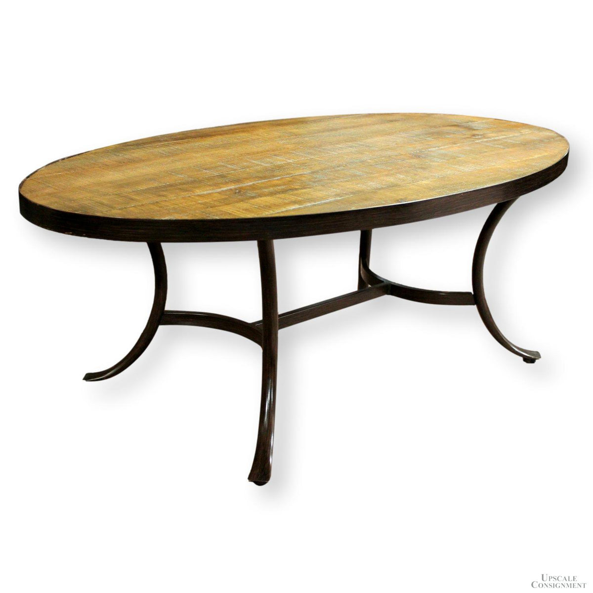 Emerald Home Oval Hand-Hewn Coffee Table