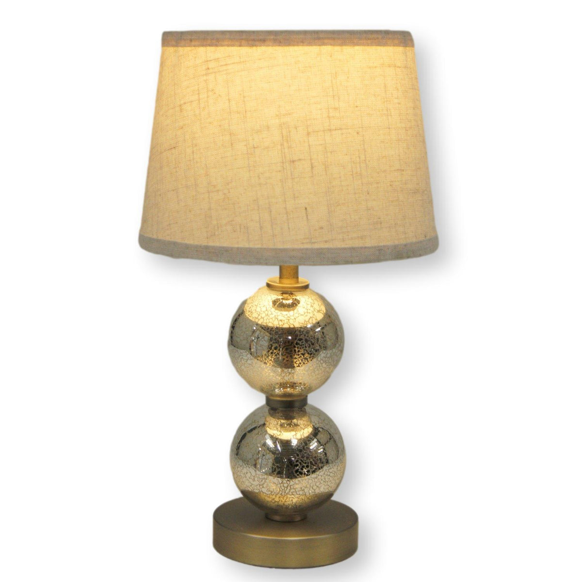 Mercury Glass Stacked Ball Table Lamp