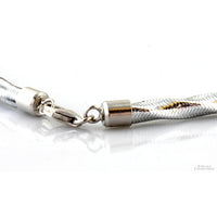 Italian 14K White Gold Twisted 4mm(w) Rope Mesh 18" Necklace