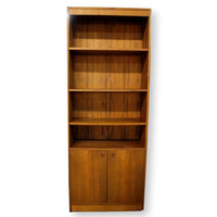 MCM Walnut Bookcase w/Cabinet