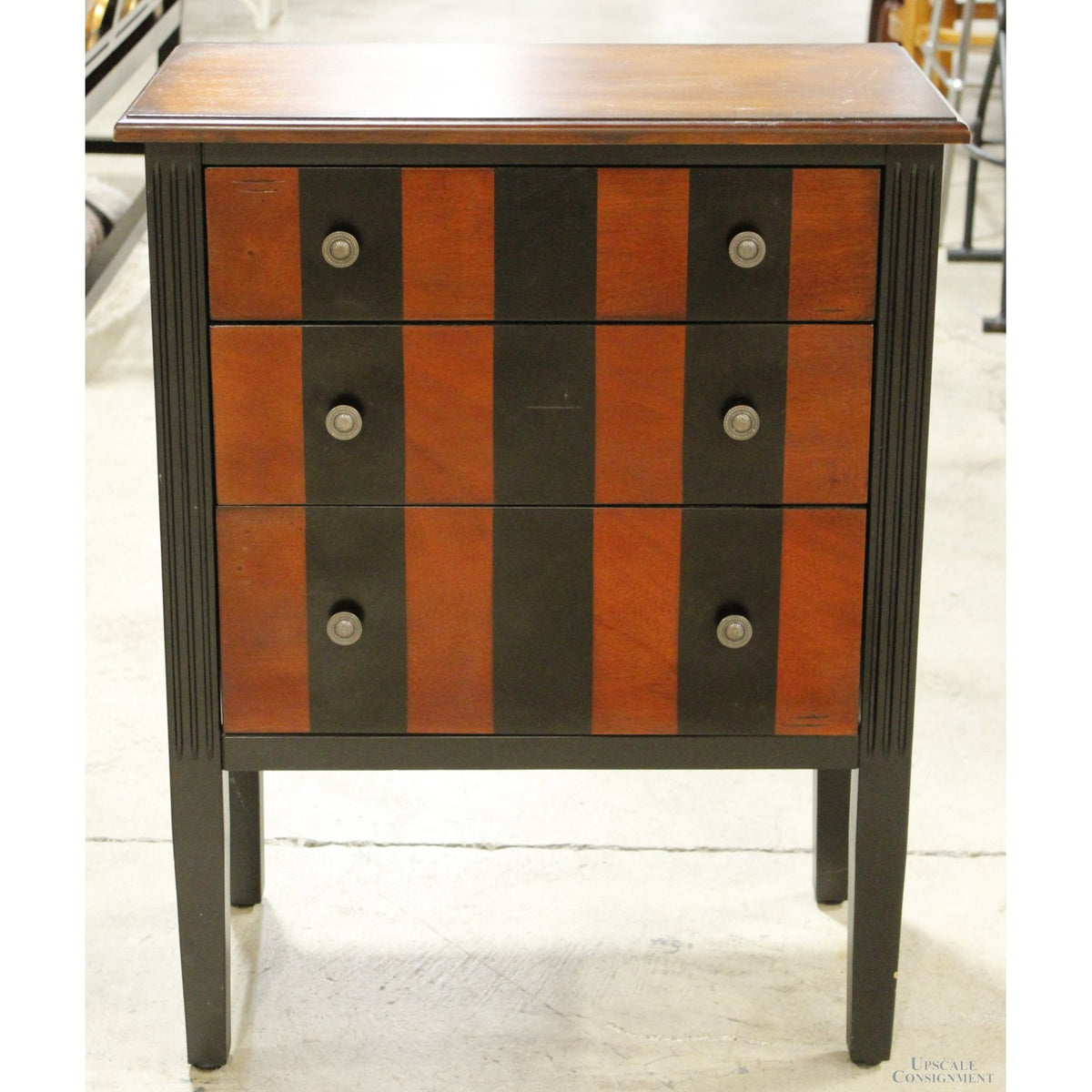 Pier 1 Striped 3 Drawer Chest of Drawers