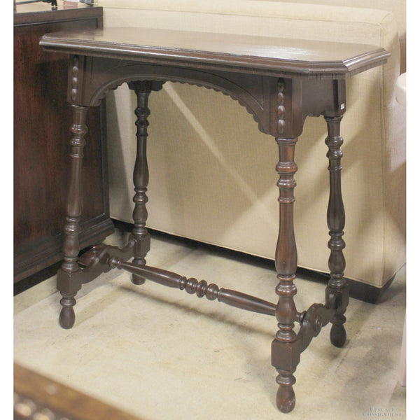 Petite Dark Wood Console Table