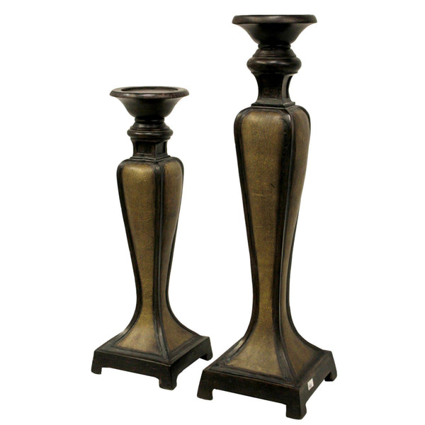 Pair of Brown Candleholders