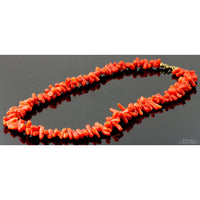 1920s Thick Short Branch Natural Red Coral Necklace