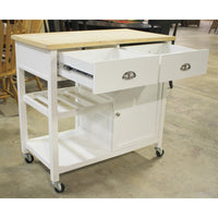 White Kitchen Cart