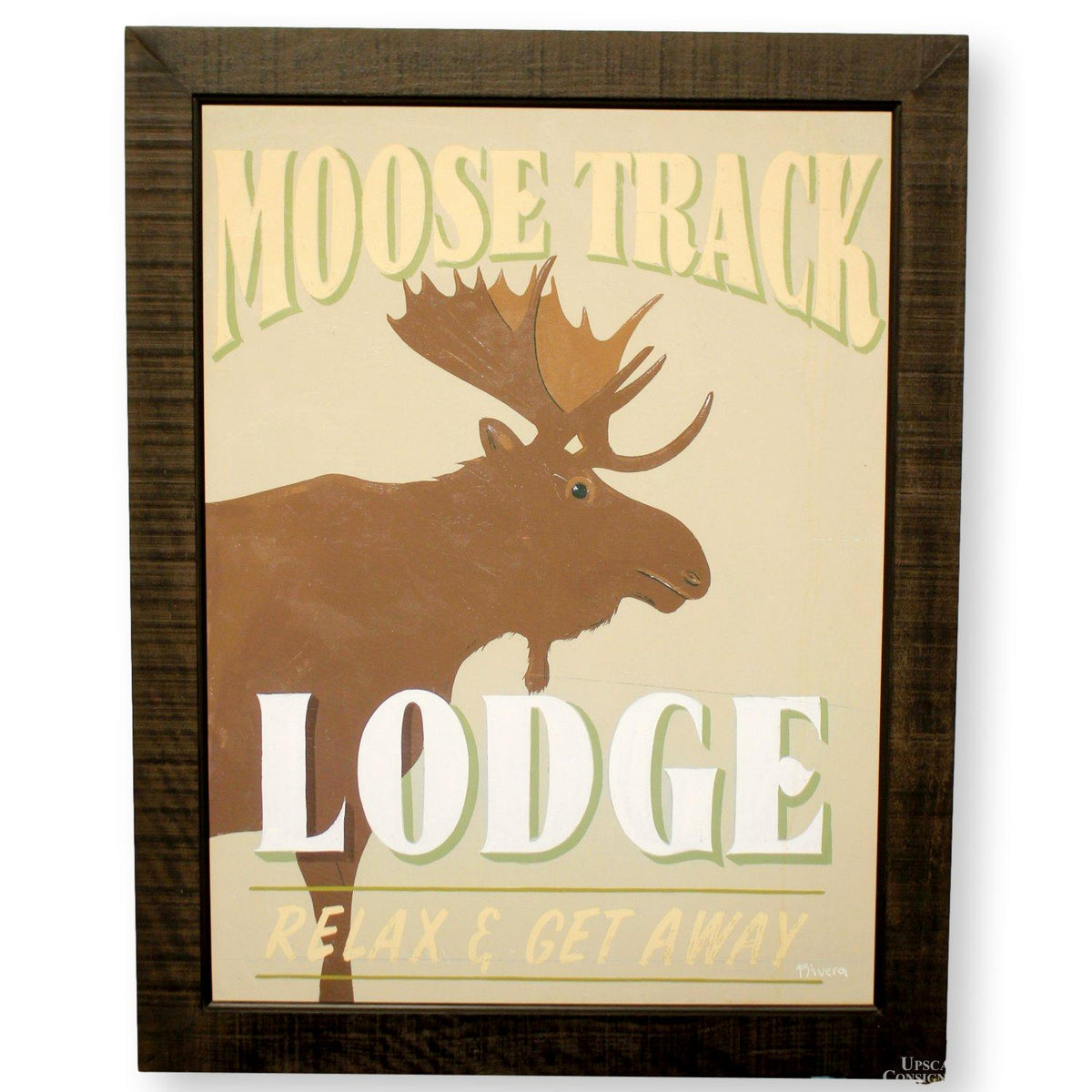 Framed Moose Track Lodge Poster Style Artwork