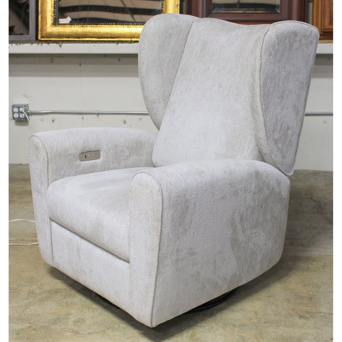 Crate & Barrel Wingback Style Glider w/Power Recline