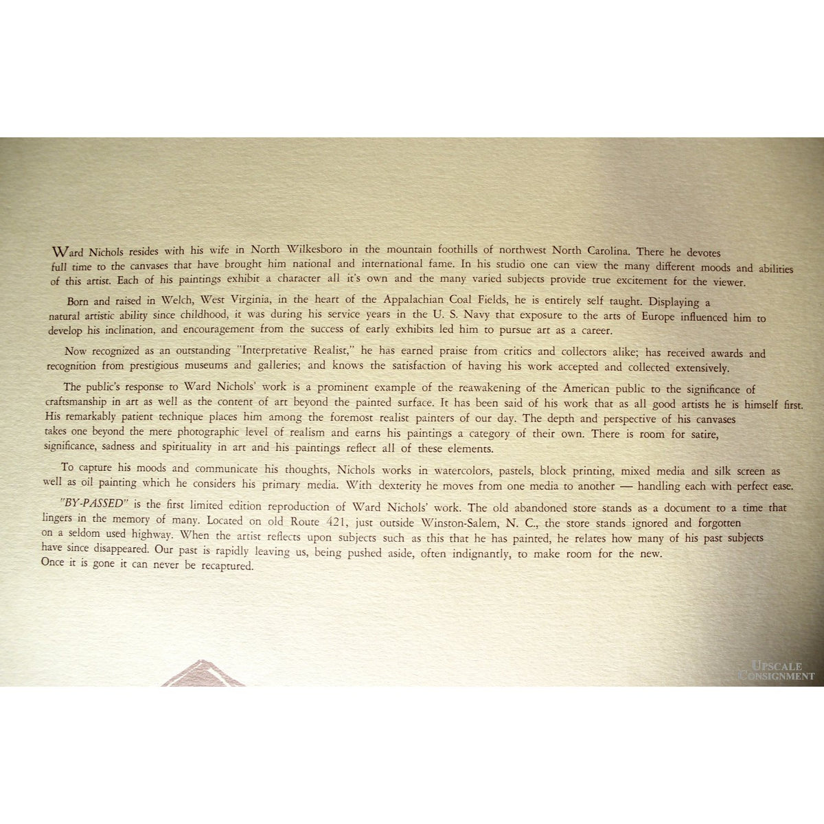 Limited Edition Print 'By-Passed' By Ward H. Nichols