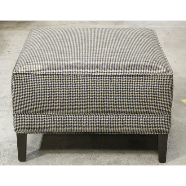 Ethan Allen Houndstooth Ottoman