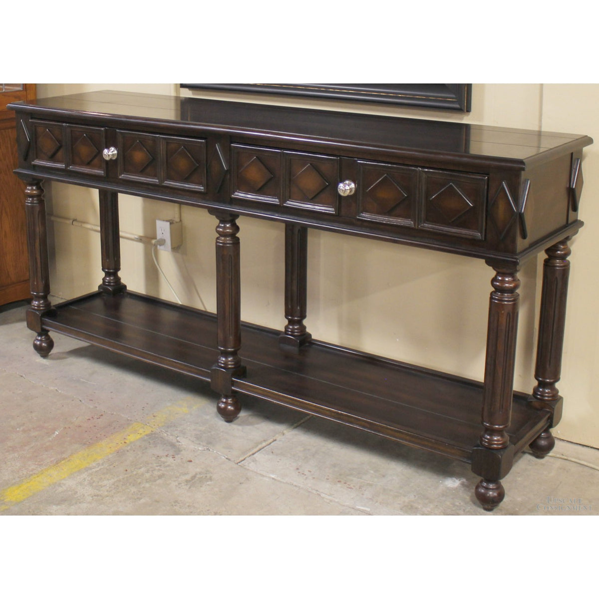 Dark Wood Console Table