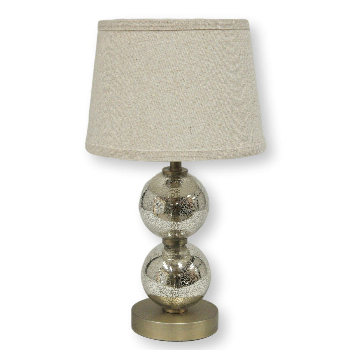 Mercury Glass Stacked Ball Table Lamp