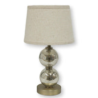 Mercury Glass Stacked Ball Table Lamp