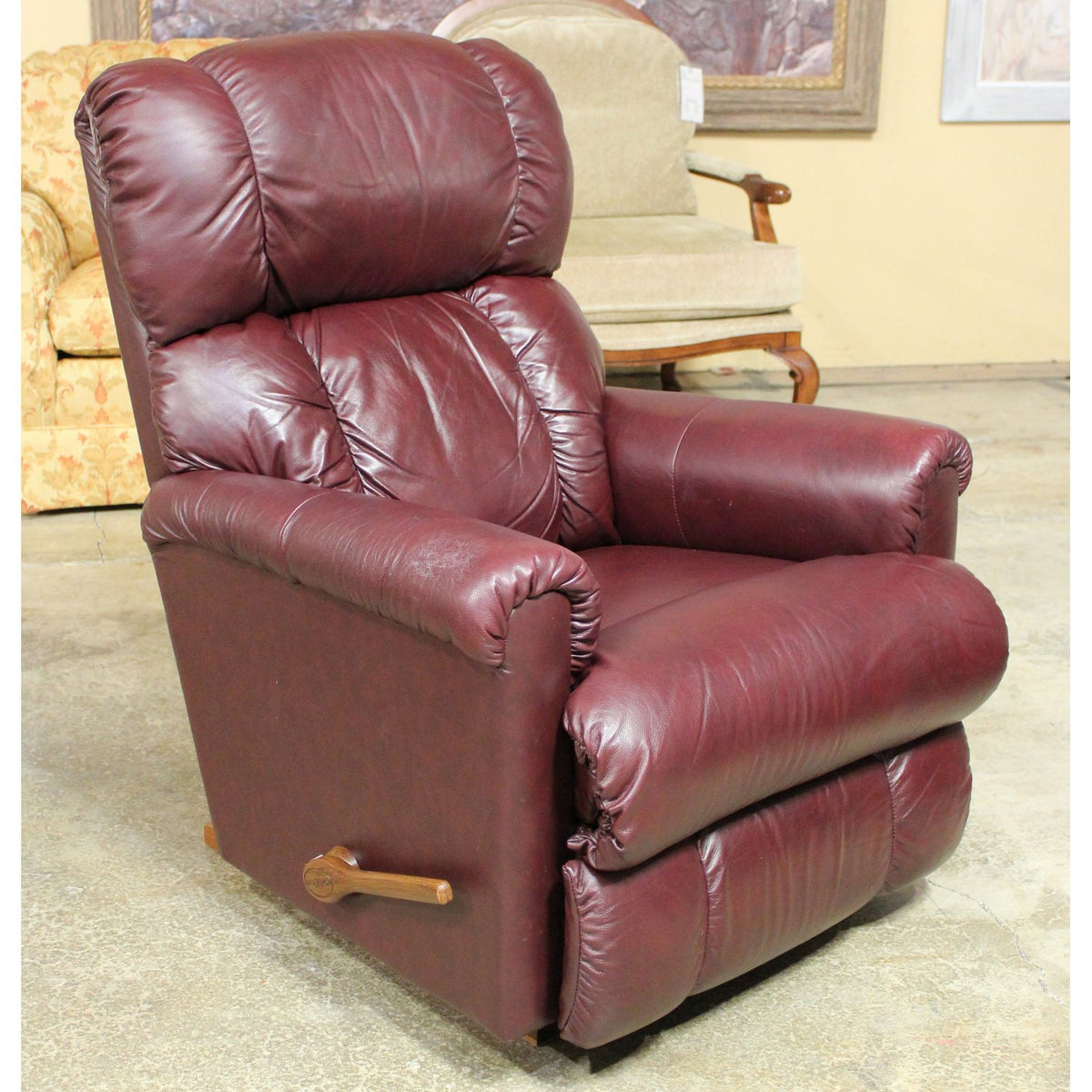 La-Z-Boy Burgundy Leather Recliner